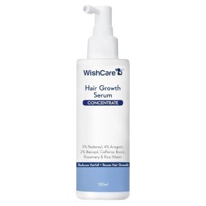 WishCare Hair Growth Serum Concentrate - 3% Redensyl, 4% Anagain, 2% Baicapil, Caffeine, Biotin & Rice Water - Advanced Hair Growth Serum for Hair Fall Control 100ml
