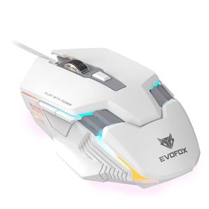 EvoFox Starter Series Spectre USB Wired Gaming Mouse | Upto 3600 DPI Gaming Sensor | 6 Buttons | Upto 7 Million Clicks | 7 Colours Rainbow Lighting with Breathing Effect | 1.5m Braided Cable