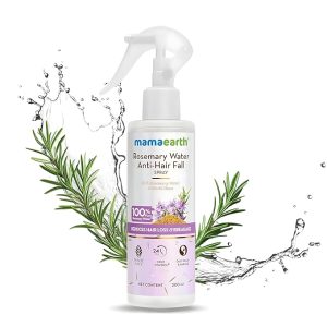 Mamaearth Rosemary Water Anti-Hair Fall Spray with 100% Pure Rosemary Water & Methi Dana | For Hair Growth | Stronger & Denser Hair | 24-H Frizz Control | Folligen ANALupe, Fision Aquashield | Shiny & Smooth Hair | 200 ml